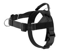 No Pull Dog Harness - Adjustable Breathable Pet Walking Vest with Secure Buckle Design - Comfort Padded Dog Harness for Medium Large Dogs Outdoor Training & Travel (Black, L)