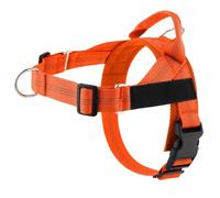 No Pull Dog Harness - Adjustable Breathable Pet Walking Vest with Secure Buckle Design - Comfort Padded Dog Harness for Medium Large Dogs Outdoor Training & Travel (Orange, L)