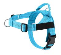 No Pull Dog Harness - Adjustable Breathable Pet Walking Vest with Secure Buckle Design - Comfort Padded Dog Harness for Medium Large Dogs Outdoor Training & Travel (Blue, L)