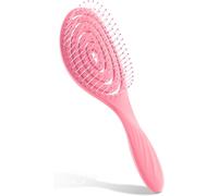 No Pull Hair Brush,Scalp Massage Brush,Detangling Brush for Women,Men and Kids-Detangling Brush Also for Curls and Long Hair (Pink)