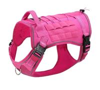 No Pull Military Tactical Nylon Dog Darness Outdoor Reflective Working Dog Training Harness for French Bulldog Allemand Shepherd Labrador,Un,M
