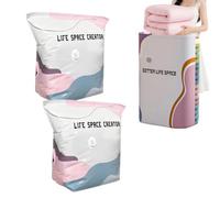 No Pump Vacuum Storage Bags - 3 Pieces Airtight Reusable Space Saver