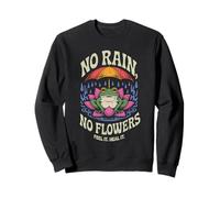 No Rain No Flowers Grenouille Lotus Parapluie de guérison Sweatshirt