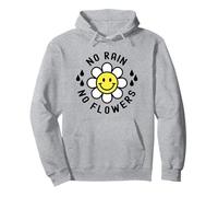 No Rain No Flowers Happy Smile Face Daisy Flower Tee Sweat à Capuche