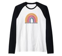 No Rain No Rainbows - Design Vintage Arc-en-Ciel Manche Raglan