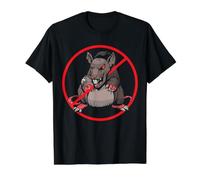 No Rat Sign Exterminator Contrôle des parasites T-Shirt Graphique avec Valeur, Homme, Noir, L