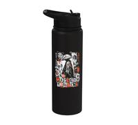 No Remains Ronin Samourai Guerrier japonais Stainless Steel Insulated Water Bottle