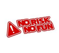 No Risk No Fun L 2252 (Rouge) // Autocollant JDM Style Transfert de Vinyle