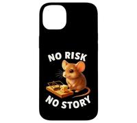 No Risk No Story Souris Mignonne Cadeau de Motivation pour Homme et Femme Coque pour iPhone 14 Plus