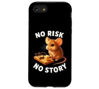 No Risk No Story Souris Mignonne Cadeau de Motivation pour Homme et Femme Coque pour iPhone SE (2020) / 7/8