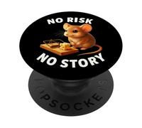 No Risk No Story Souris Mignonne Cadeau de Motivation pour Homme et Femme PopSockets PopGrip Adhésif