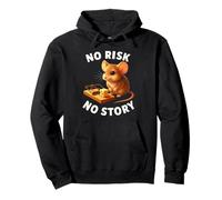 No Risk No Story Souris Mignonne Cadeau de Motivation pour Homme et Femme Sweat à Capuche