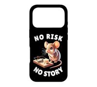 No Risk No Story Souris Mignonne et piège à Souris Cadeau de Motivation Coque pour iPhone 17 Pro