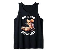 No Risk No Story Souris mignonne et piège à souris Cadeau de motivation Débardeur