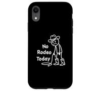 No Rodeo Today, Figurine Humoristique de Cowboy Triste Western Rodeo Coque pour iPhone XR