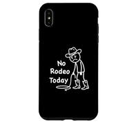 No Rodeo Today, Figurine Humoristique de Cowboy Triste Western Rodeo Coque pour iPhone XS Max