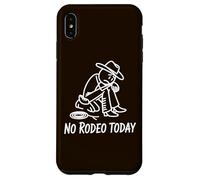 No Rodeo Today Funny Sad Cowboy Stickman pour Western Country Coque pour iPhone XS Max