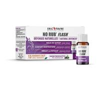 No Rub' Flash - Apaise les Gênes hivernales Nez bouché, Gorge irritée, Fatigue, 12 shots, Vegan, Goût Pin-Eucalyptus - Laboratoire Francais Eric Favre
