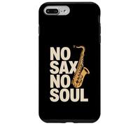 No Sax No Soul Saxophone Amateur de Musique Jazz Coque pour iPhone 7 Plus/8 Plus