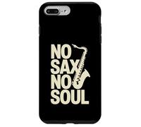 No Sax No Soul Saxophone Amateur de Musique Jazz Coque pour iPhone 7 Plus/8 Plus