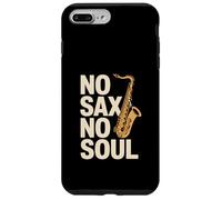 No Sax No Soul Saxophone Amateur de Musique Jazz Coque pour iPhone 7 Plus/8 Plus