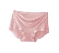 NO Show Sous-vêtement pour femme sans coutures Taille moyenne Slip brésilien invisible Skiny Respirant Thongs Invisible Thongs Couleur unie