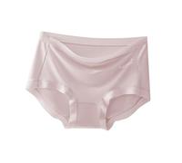 NO Show Sous-vêtement pour femme sans coutures Taille moyenne Slip brésilien invisible Skiny Respirant Thongs Invisible Thongs Couleur unie