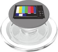 No Signal 70s 80s Television Screen Retro Vintage Funny TV PopSockets PopGrip pour MagSafe