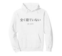 No Sleep Japanese Text Hoodie Vaporwave Aesthetic Anime Sweat à Capuche