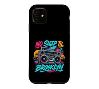 No Sleep Til Brooklyn Retro Boombox Music Lover Coque pour iPhone 11