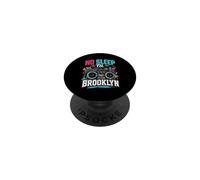 No Sleep Til Brooklyn Retro Boombox Music Lover PopSockets PopGrip Adhésif