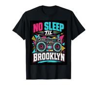 No Sleep Til Brooklyn Retro Boombox Music Lover T-Shirt