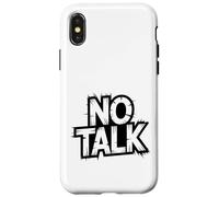 No Small Talk Zone - Citation Drôle pour Introvertis Coque pour iPhone X/XS