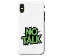 No Small Talk Zone - Citation Drôle pour Introvertis Coque pour iPhone X/XS