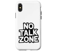 No Small Talk Zone - Citation Drôle pour Introvertis Coque pour iPhone X/XS