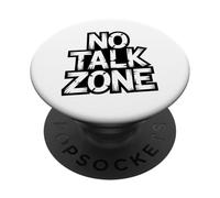 No Small Talk Zone - Citation Drôle pour Introvertis PopSockets PopGrip Adhésif