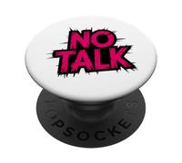 No Small Talk Zone - Citation Drôle pour Introvertis PopSockets PopGrip Adhésif