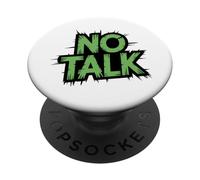 No Small Talk Zone - Citation Drôle pour Introvertis PopSockets PopGrip Adhésif