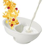 No Soggy Cereal Bowl, Never Soggy Cereal Bowl Separated Anti Soggy Crunch Snack and Dip Bowls, Divided Cereal Bowl, Never Soggy Cereal Bowl Separated, Divisé à Céréales, Bol Séparé à Deux Côtés