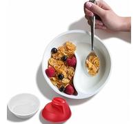 No Soggy Cereal Bowl, Separated Anti Soggy Crunch Snack And Dip Bowls, Bol À Céréales Multifonction Avec Compartiments Séparés, Bol À Copeaux À Cloison Coulissante En Spir-ale Pour Au Lait Et Yaourt