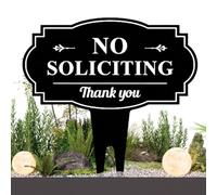 No Solicitation Sign Features A Neutral, Decor-friendly Look And Conveys