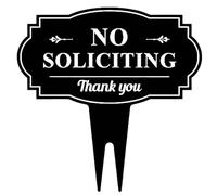 No Soliciting Sign - Thick Weather Resistant Rustproof Heavy Duty