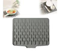 No-Spill Silicone Worktop Saver, Silicone Dish Drying Mat, for Kitchen Sink, Bathroom Countertops, Protect Countertop from Scratches, Heat-Resistant & Non-Slip Mat for Drip-Free Drying (M)