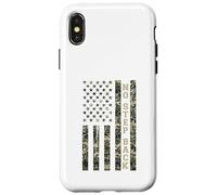 No Step Back Distressed USA American Flag Camo Aesthetic Coque pour iPhone X/XS