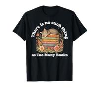 No Such Thing As Too Many Books Bibliothécaire Amoureux des Chats T-Shirt
