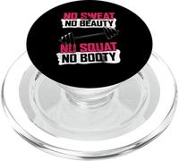 No Sweat No Beauty No Squat No Booty Motivation PopSockets PopGrip pour MagSafe