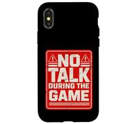 No Talk During The Game Funny Gamer American Football Coque pour iPhone X/XS