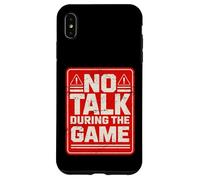 No Talk During The Game Funny Gamer American Football Coque pour iPhone XS Max
