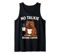 No Talkie Before Coffee - Bouledogue amusant pour amoureux des chiens Débardeur