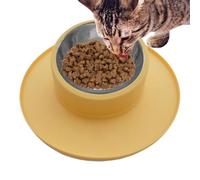 No Tip Pet Bowl, Spill-Preof Cat Water Bowl, Non-Skid Silicone and Stainless Steel Pet Food and Water Bowl, Ideal for Puppies, Dogs, and Cats to Prevent Tipping and Messes